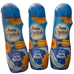 Lot Of 3 New Purex Crystals In-Wash Scent Booster, Fresh Spring Waters, 21 Oz